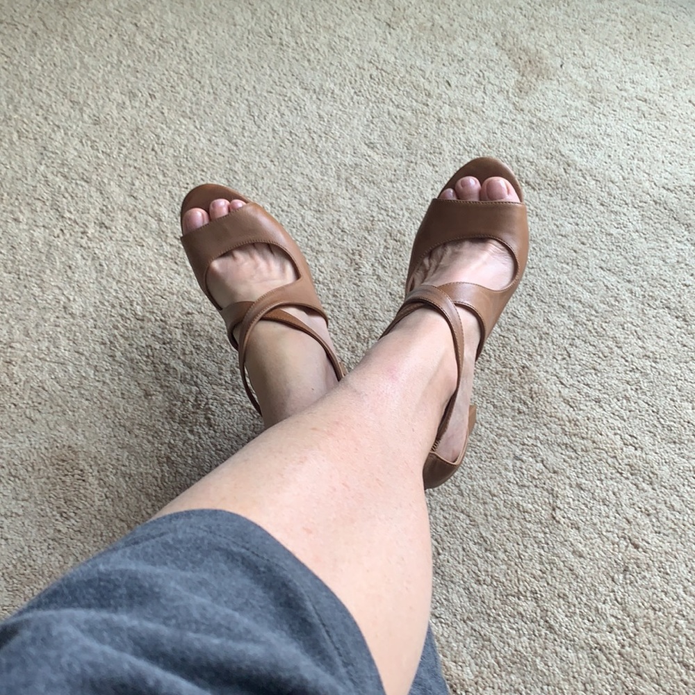 Antonio Melani Nude Peep Toe Heels